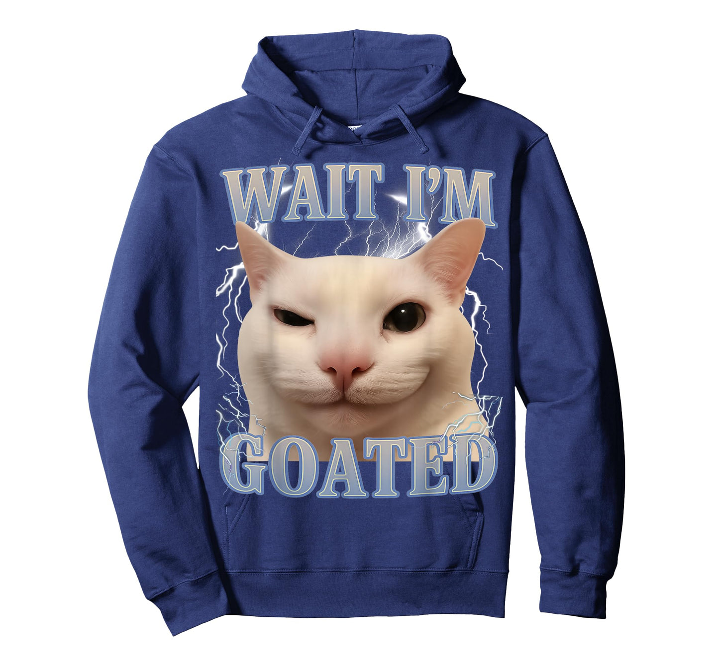 Wait I'm Goated Cat Silly Funny Cat Meme Men Women Graphic T-Shirt