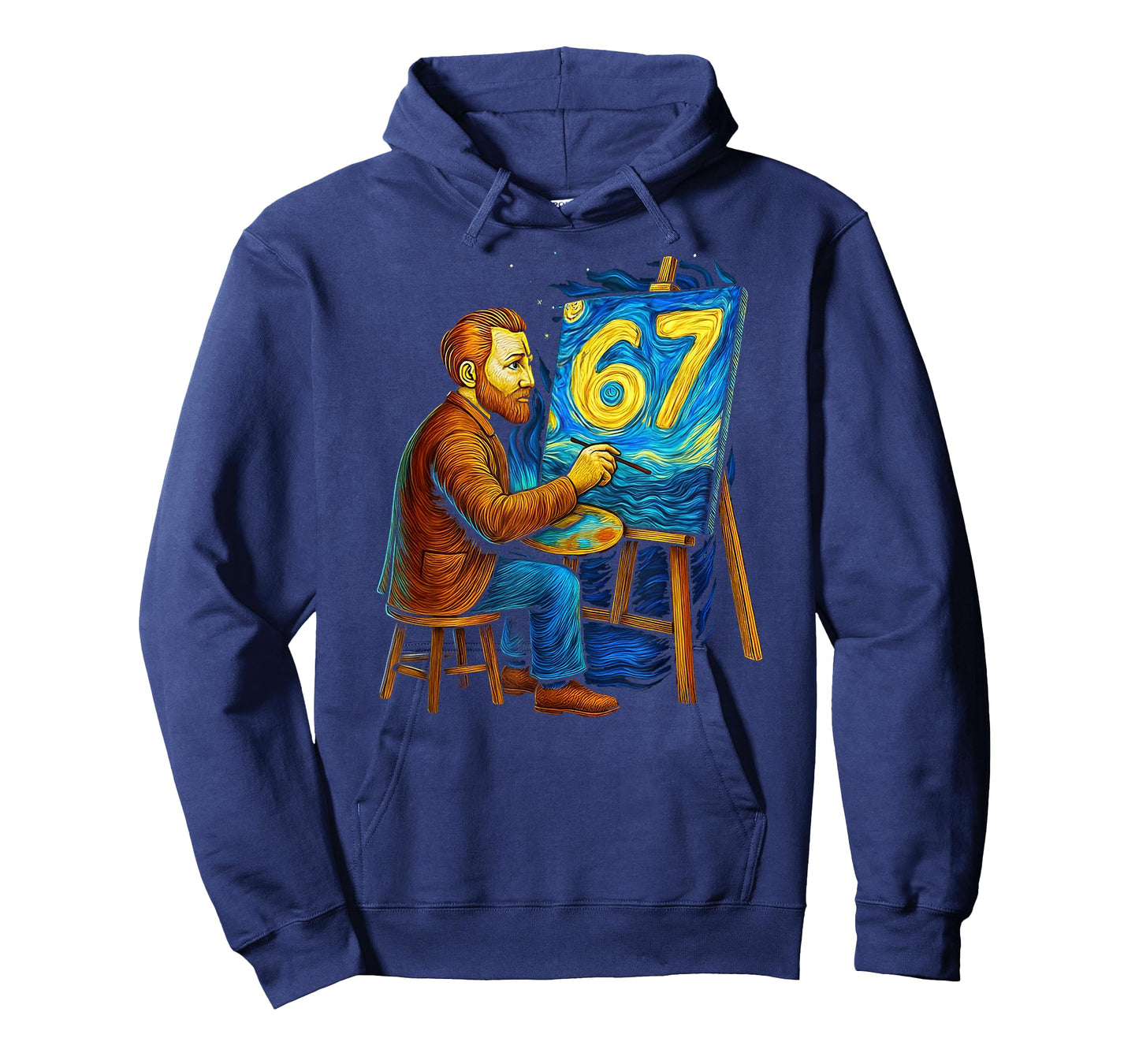 Van Gogh-Starry Night 6 7 Funny 67 Meme for Art History Fans T-Shirt