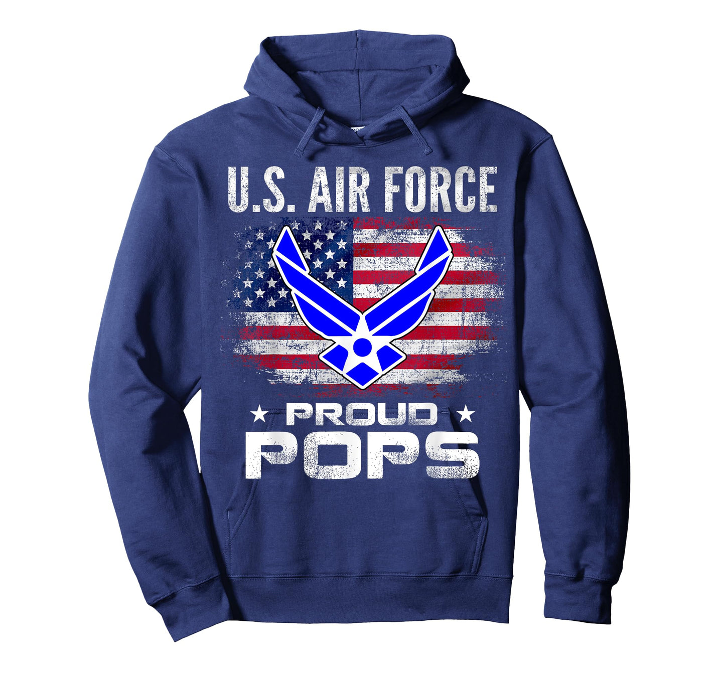 U.S Air Force Proud Pops With American Flag Gift Veteran T-Shirt for Women Kids Men