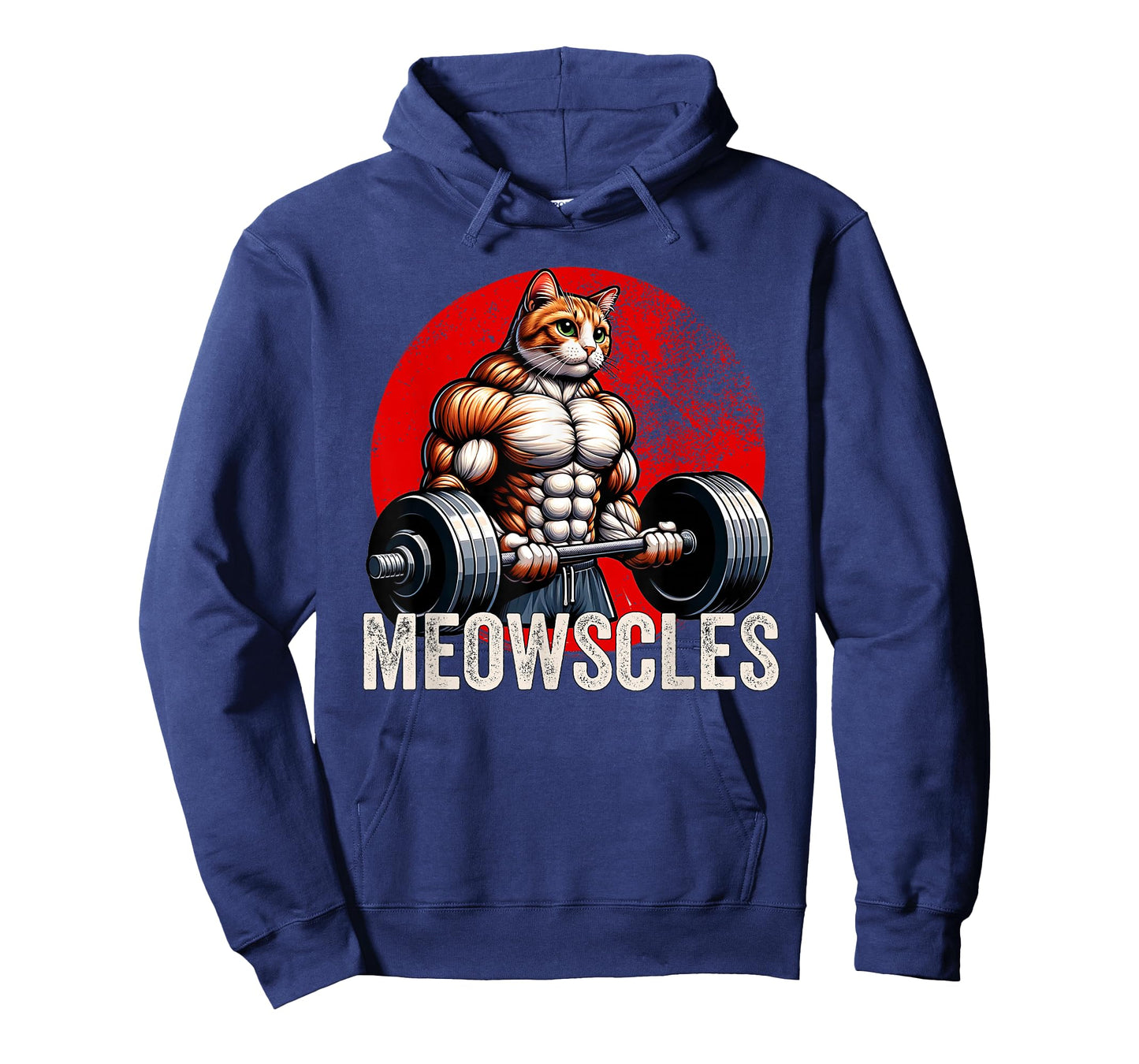 Funny Cat Meowscles Gym Weightlifting Cats Lovers Men Boys T-Shirt