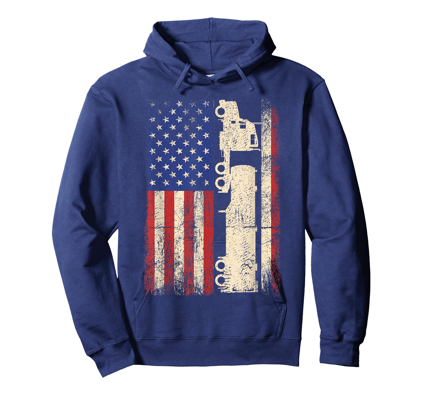 Truck Driver USA American Flag Patriotic Trucker Men T-Shirt
