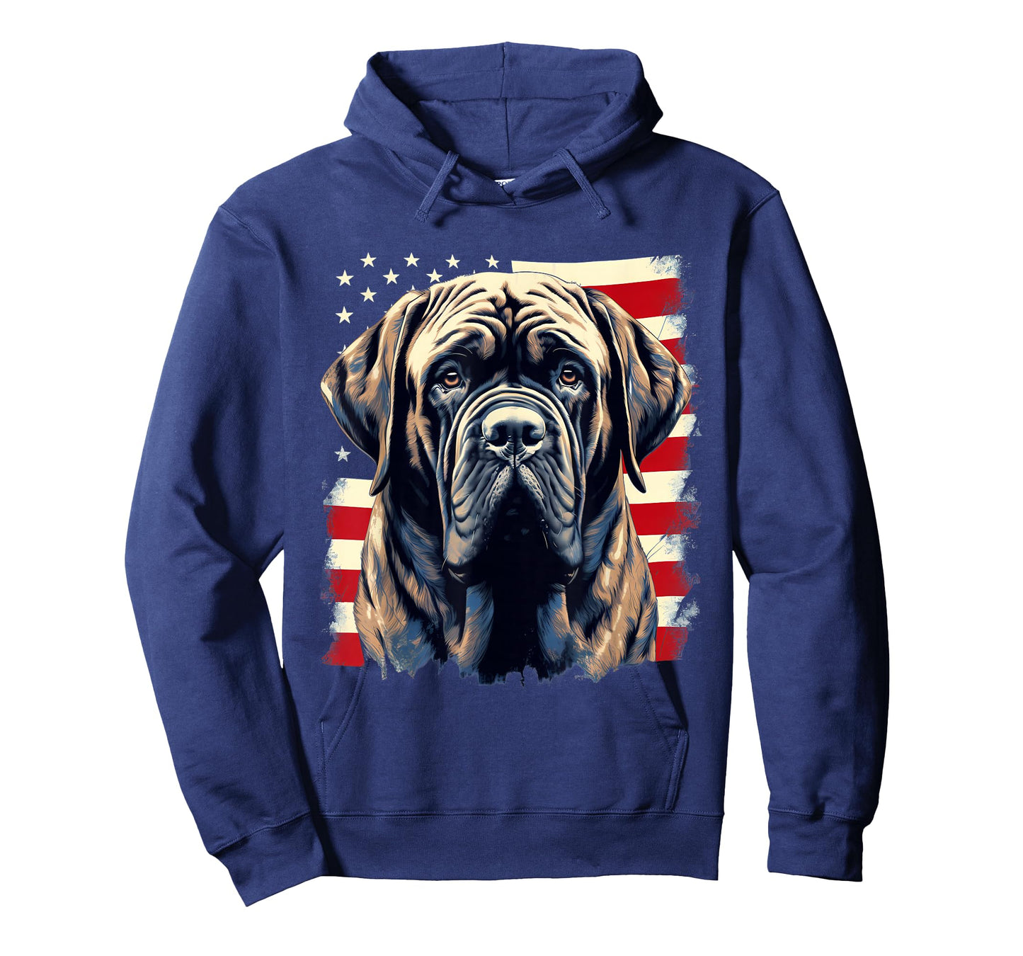 4th of July US Flag English Mastiff Dog T-Shirt