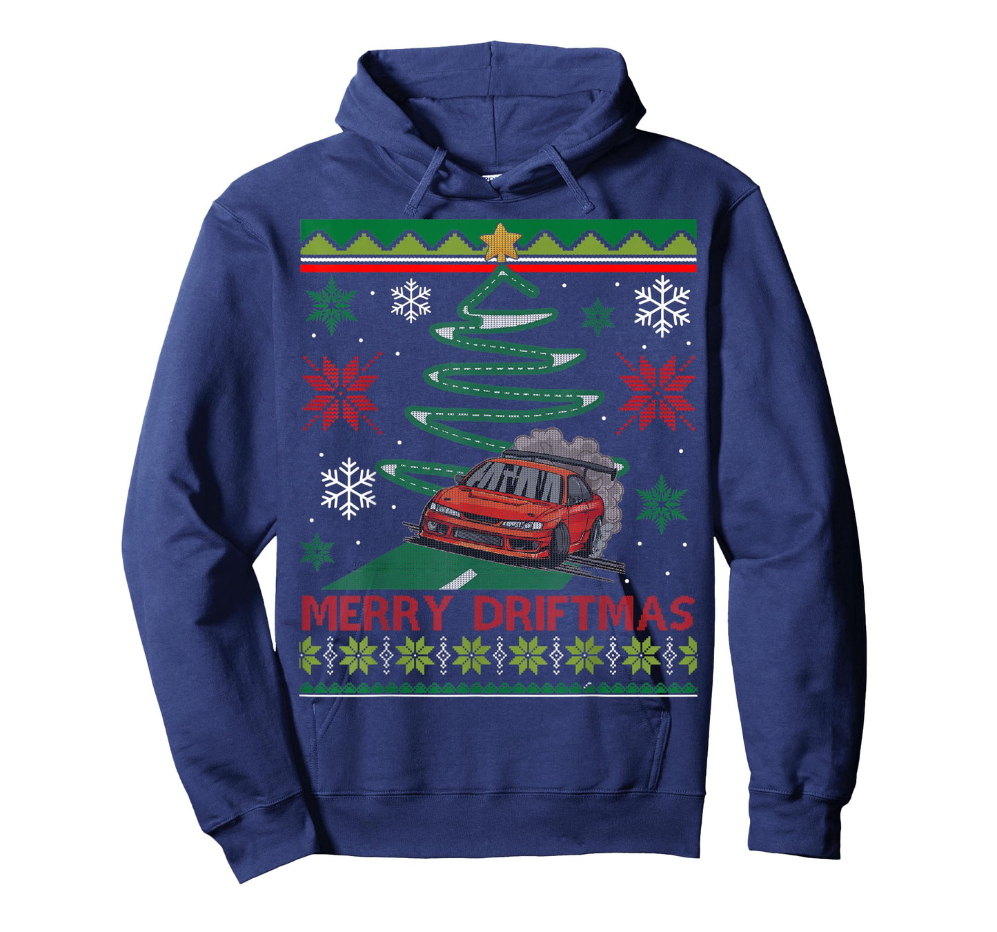 Merry Driftmas Street Racing Christmas Drifting Car Tree T-Shirt