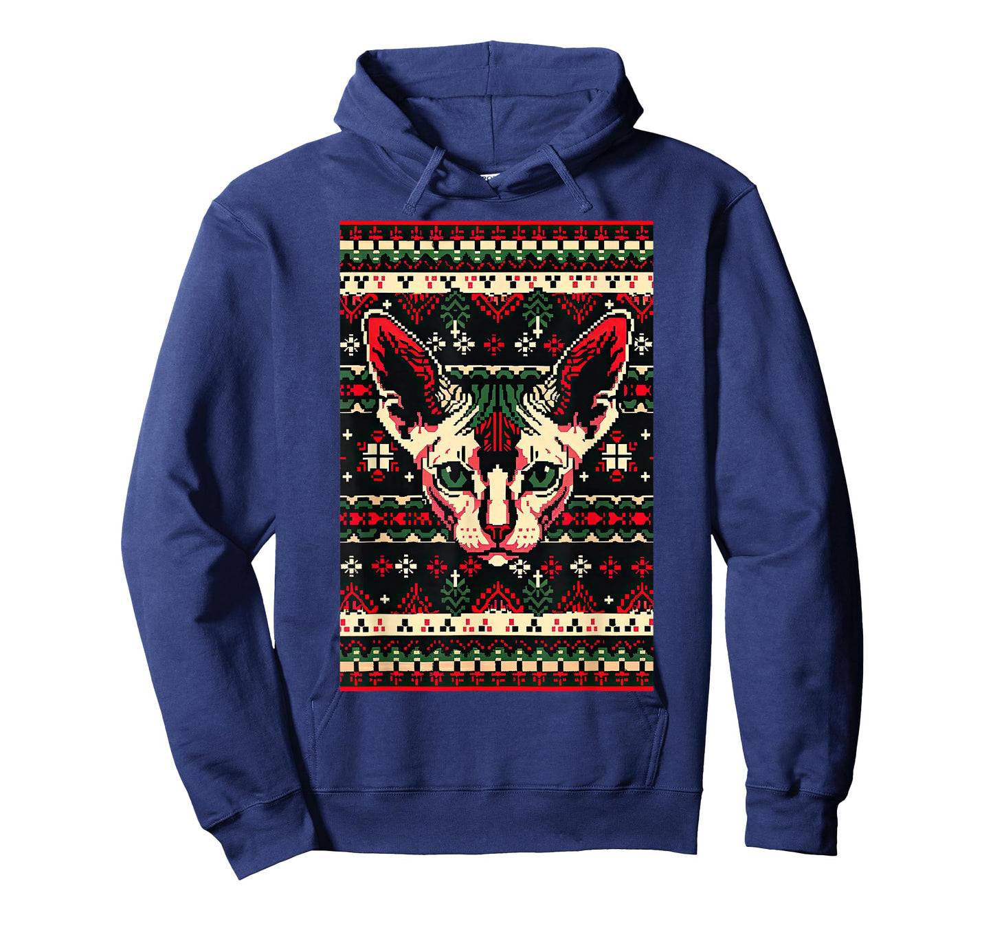 Christmas Ugly Sweater Sphynx Cat Funny Xmas T-Shirt