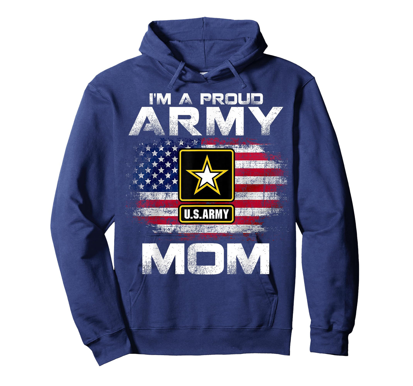 I'm A Proud Army Mom with American Flag for Veteran Gift T-Shirt