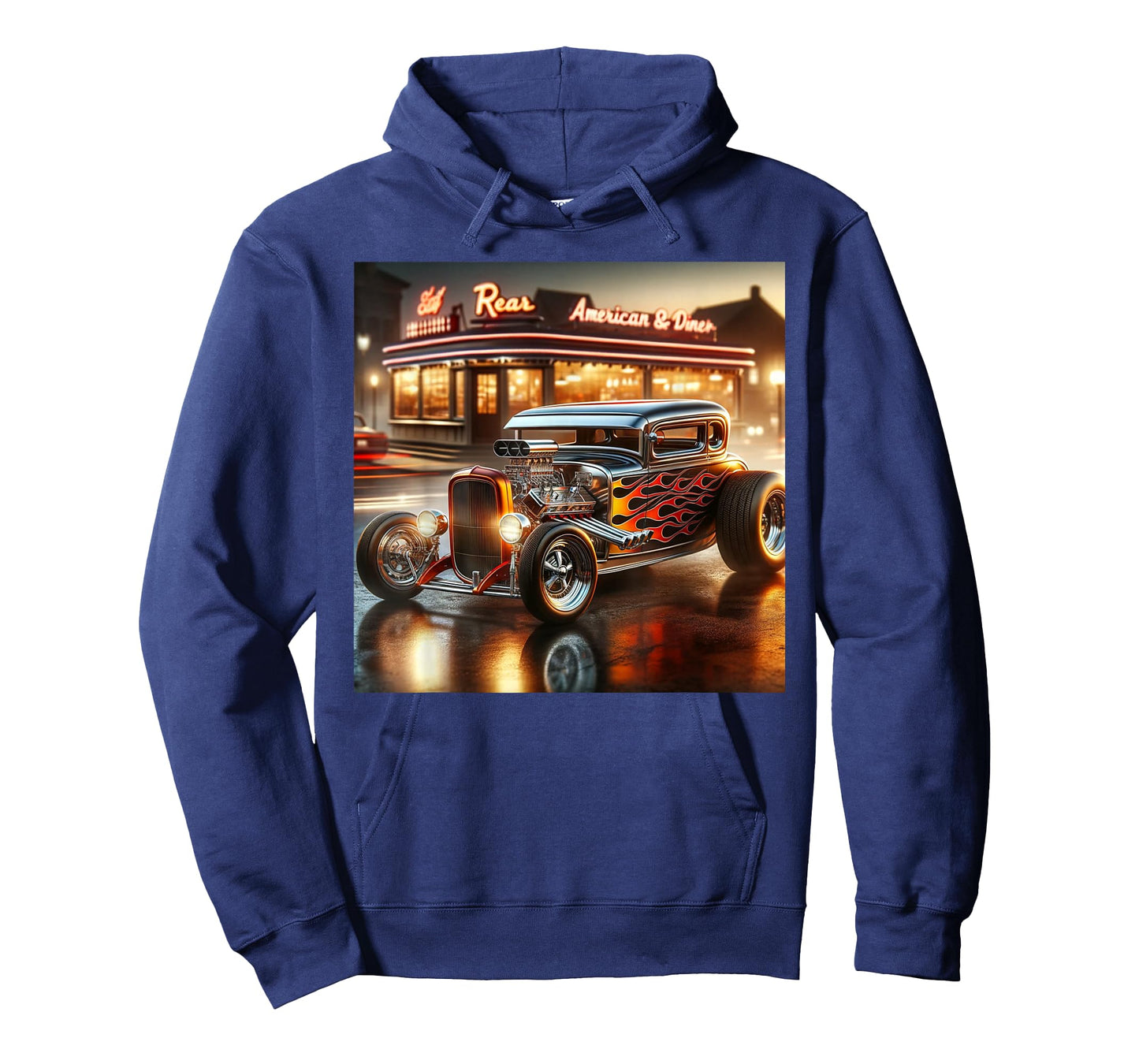 Classic Hot Rod Retro Vintage Custom Hotrod Car Illustration T-Shirt