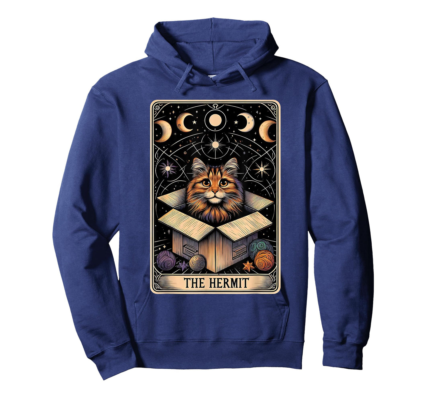 The Hermit Tarot Card Cat In a Box Mystic Funny Cat T-Shirt