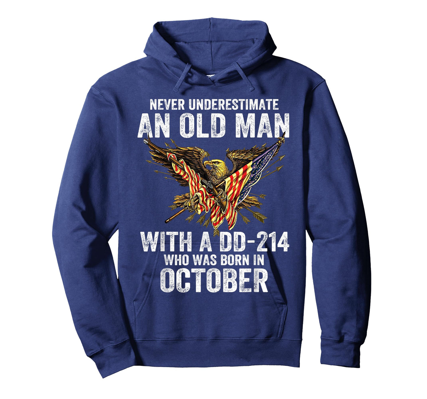 Never Underestimate An Old Man With A DD-214 Born In October T-Shirt