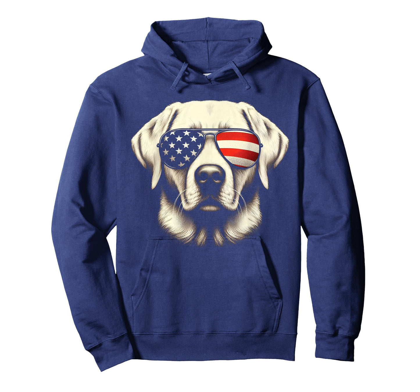 Labrador American Flag Sunglasses 4th of July Patriotic Dog T-Shirt