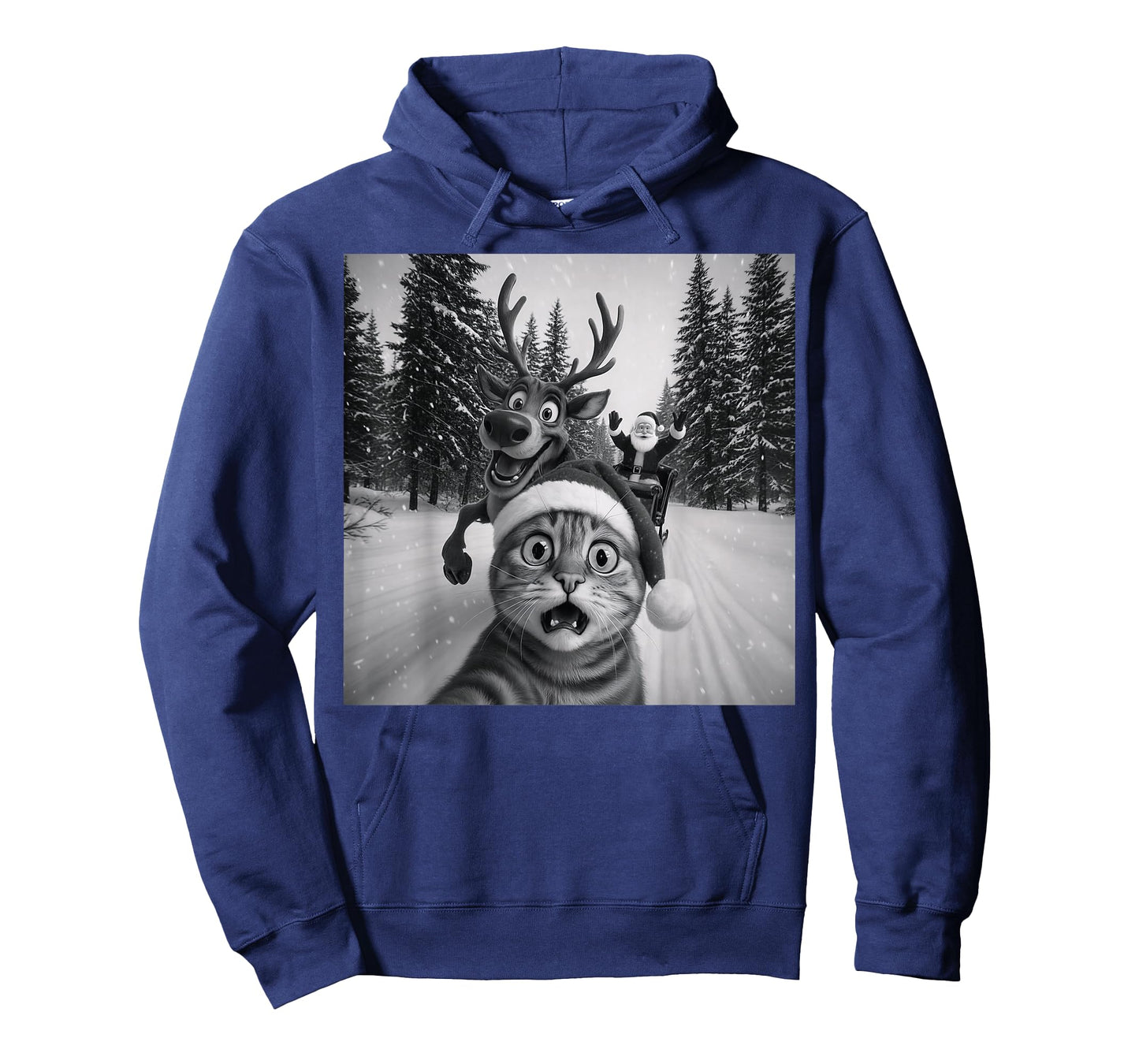 Funny Reindeer Selfie Christmas Cat Lover Funny Cat Selfie T-Shirt