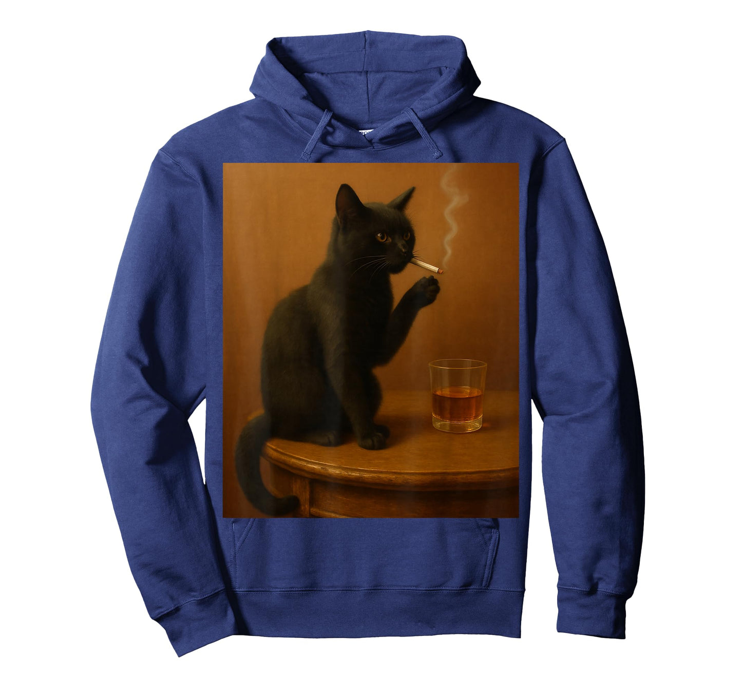 Vintage Black Cat Smoking a Cigarette Funny Cat T-Shirt