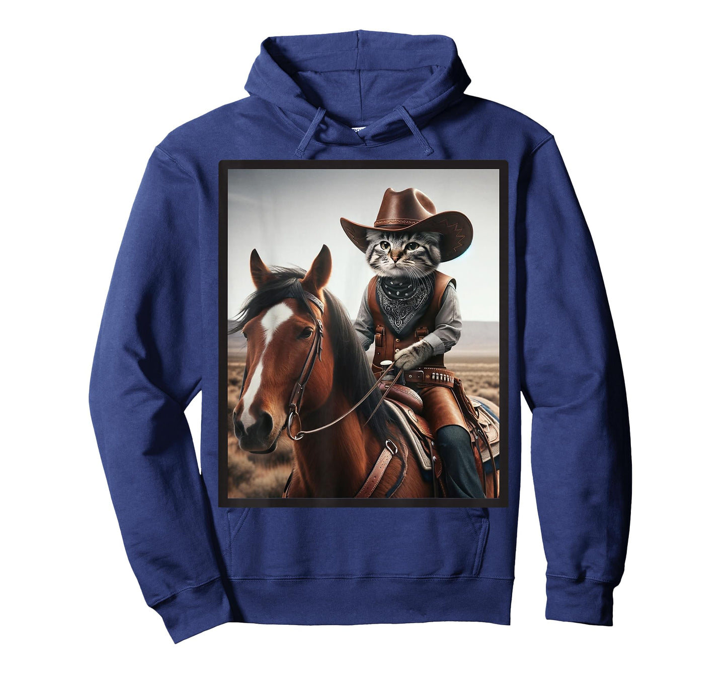 Cat Cowboy Funny Cats Kitten Riding Horse Cowboy Hat T-Shirt