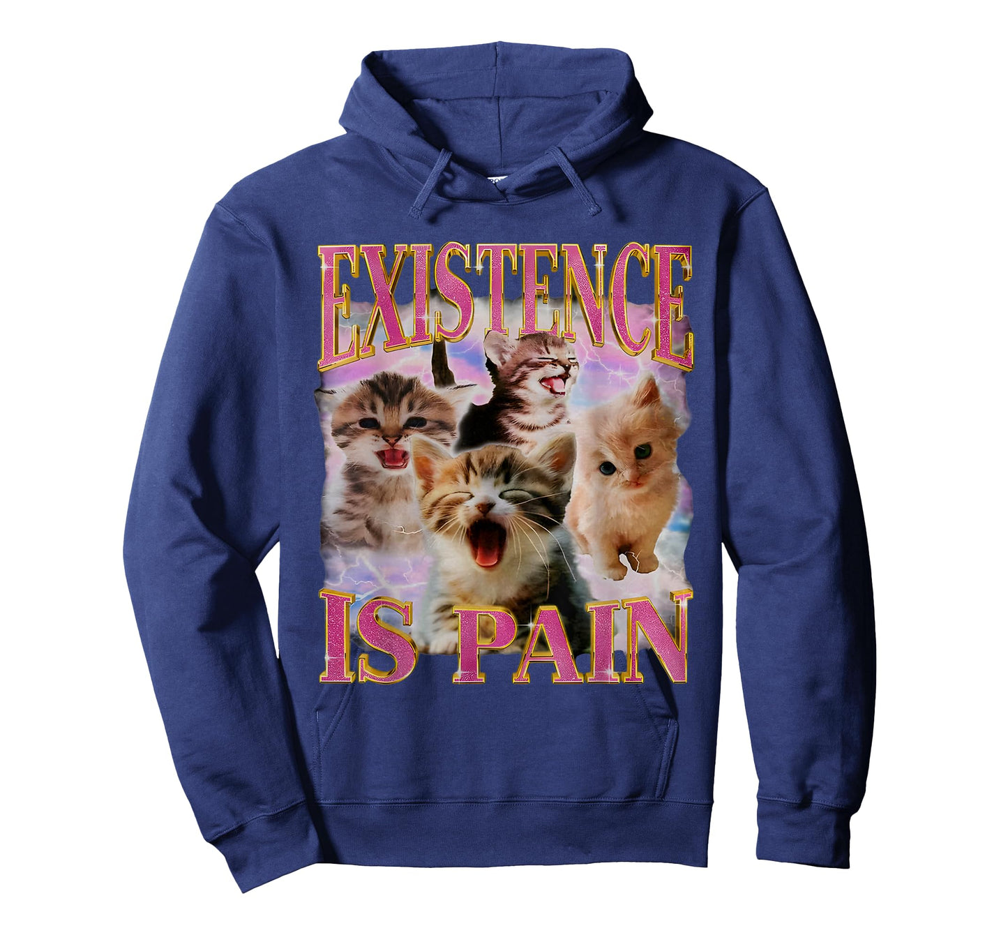 Existence Is Pain Unhinged Cat Howling Meme Cat Lovers T-Shirt