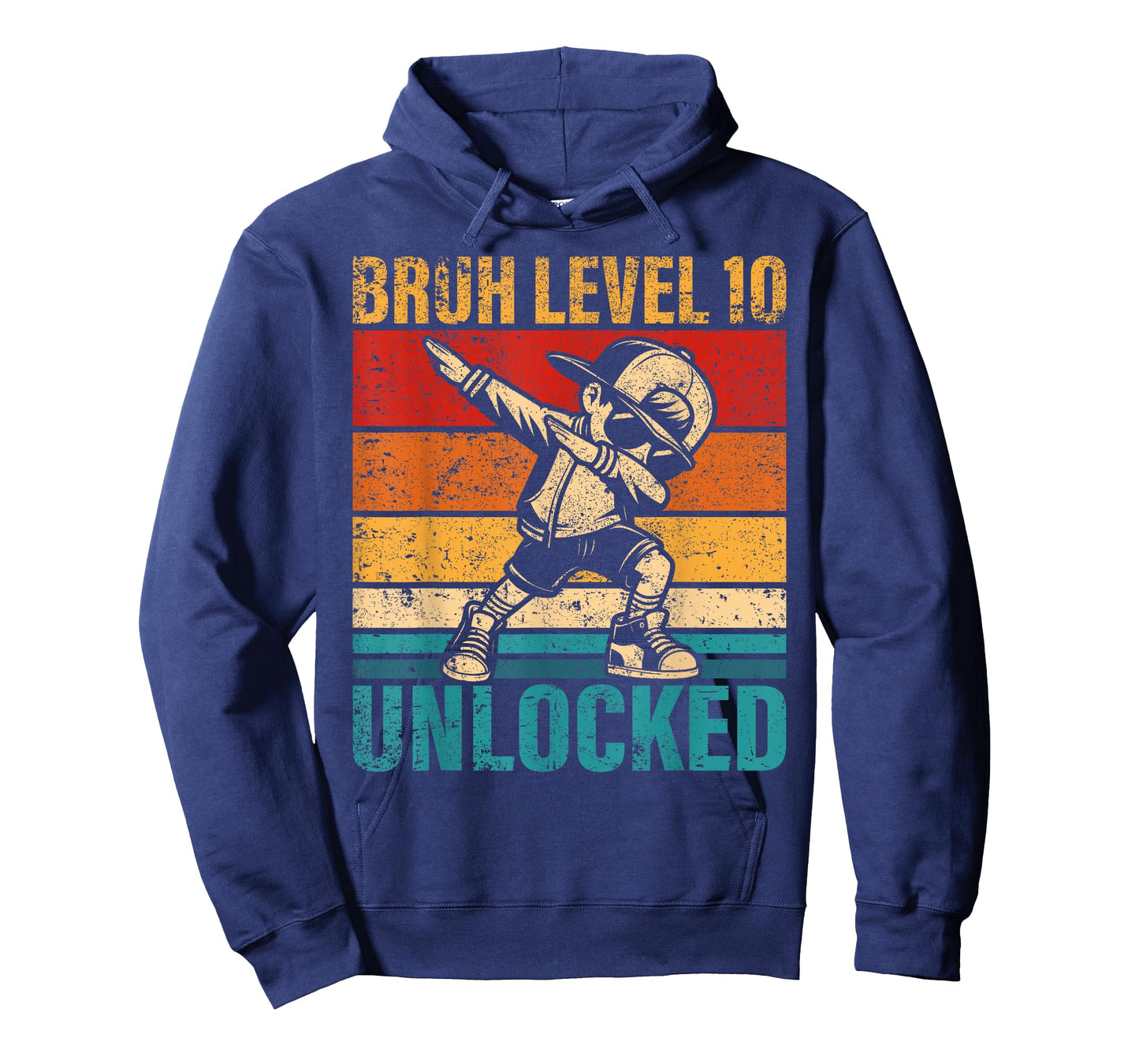 10 Years Old Birthday Dabbing Boy Bruh Level 10 Unlocked T-Shirt