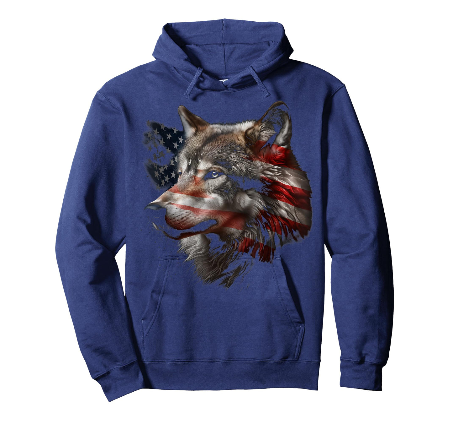 Wolf American Flag USA Patriotic Wolf Lover T-Shirt