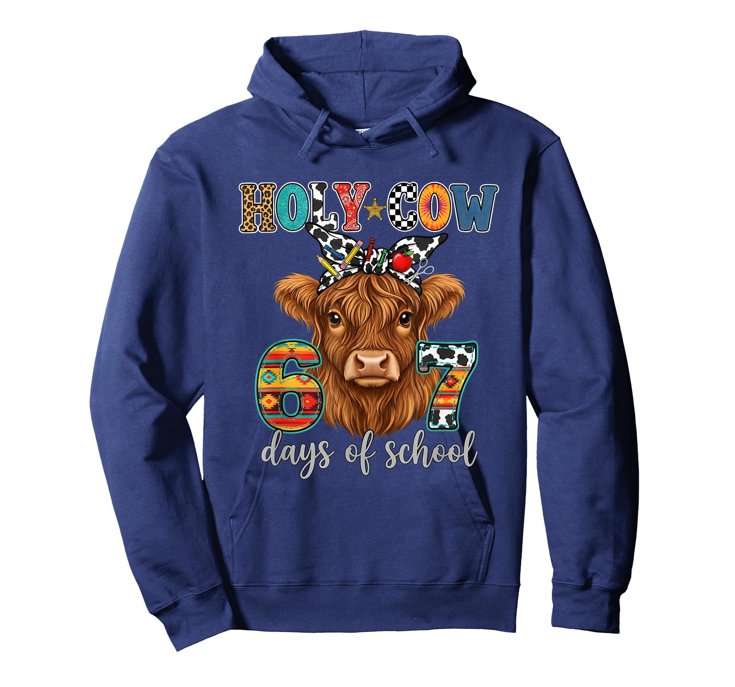 Holy Cow 67 Days of School 67th Day Smarter Teacher Kids 6 7 T-Shirt