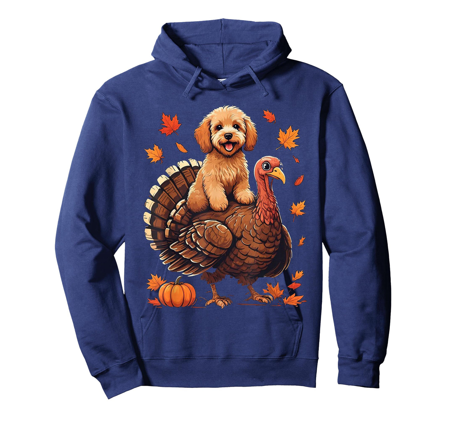 Cavapoo Riding Turkey Thanksgiving Day Santa Christmas Xmas T-Shirt