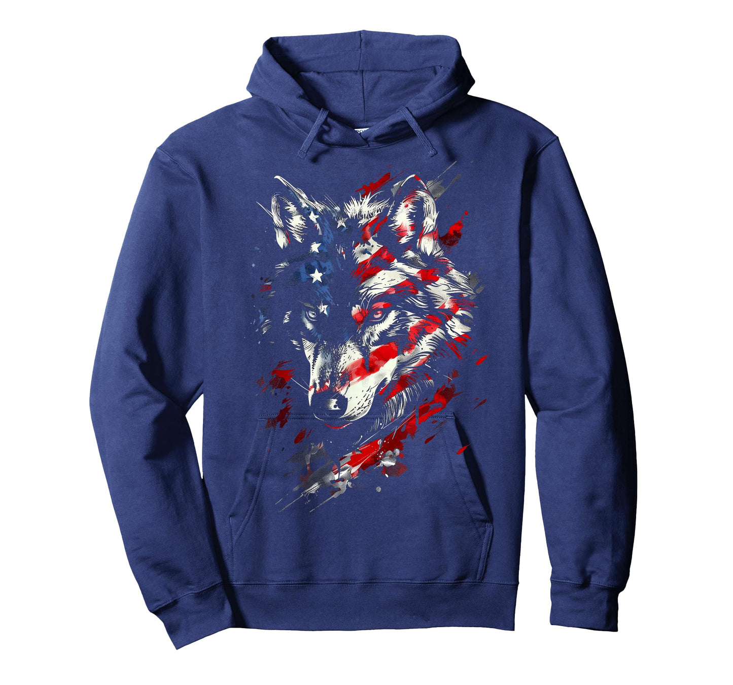 Wolf American Flag USA Patriotic Wolf Lover T-Shirt