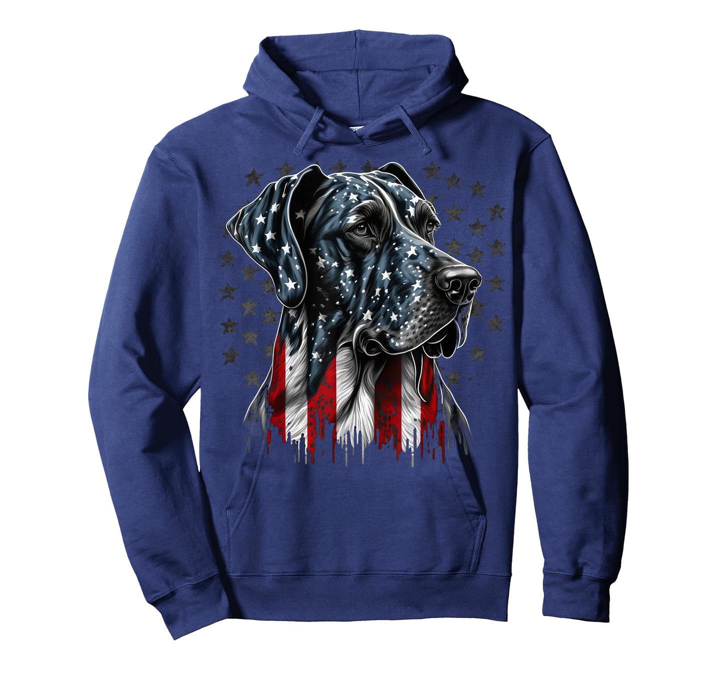 USA 4th Of July Great Dane on Patriotic American Great Dane T-Shirt