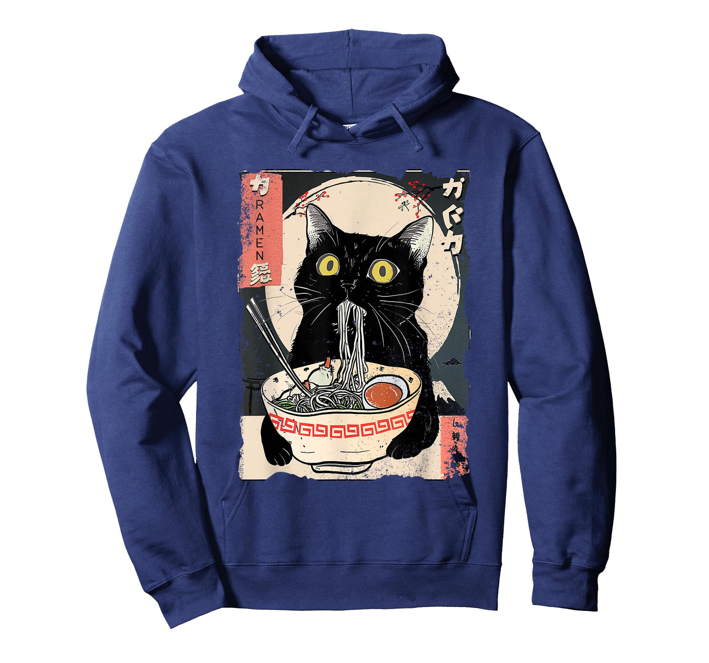 Kawaii Cat Eating Ramen Noodles Funny Anime Gift Girls Teens T-Shirt