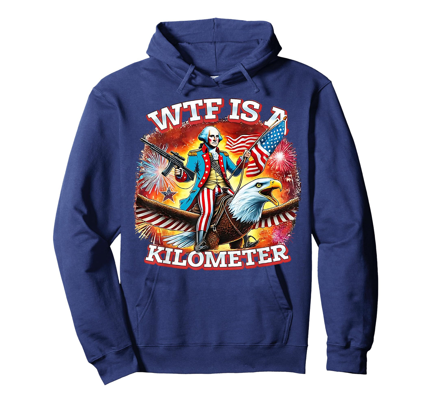 Retro WTF is A Kilometer Funny Patriotic American Freedom T-Shirt