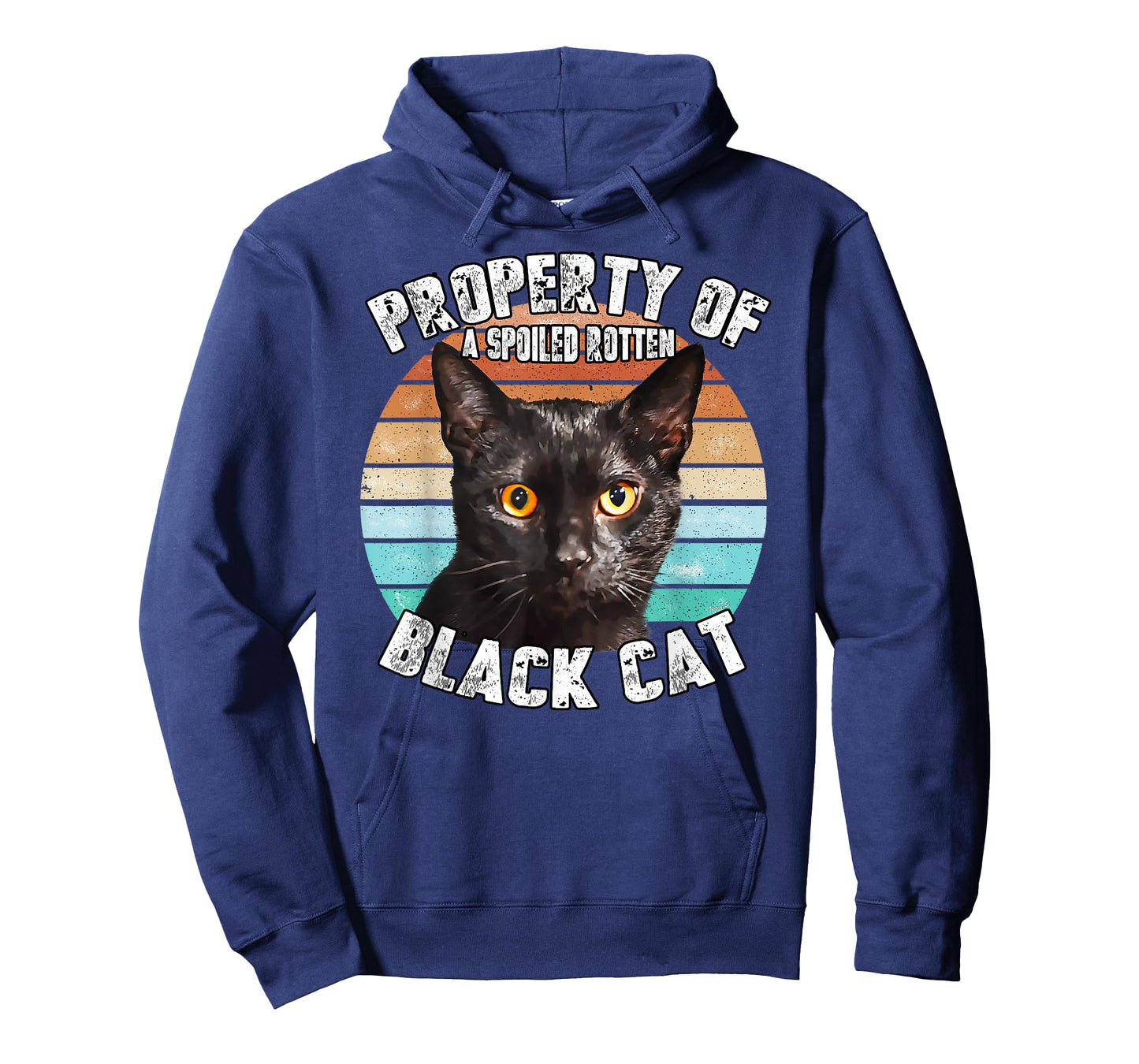 Cat Black Vintage Eighties Style Cat Retro Property Gift T-Shirt for Men Women Girls Kids