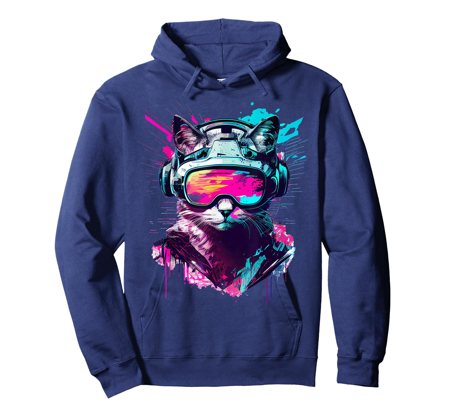 Funny VR Gamer Cat in VR Headset Virtual Reality Gaming T-Shirt