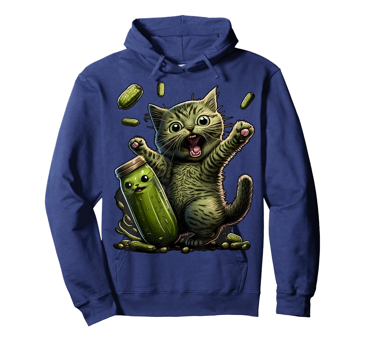 Funny Kittens vs Gherkin Pickle Cat Mom Lady T-Shirt
