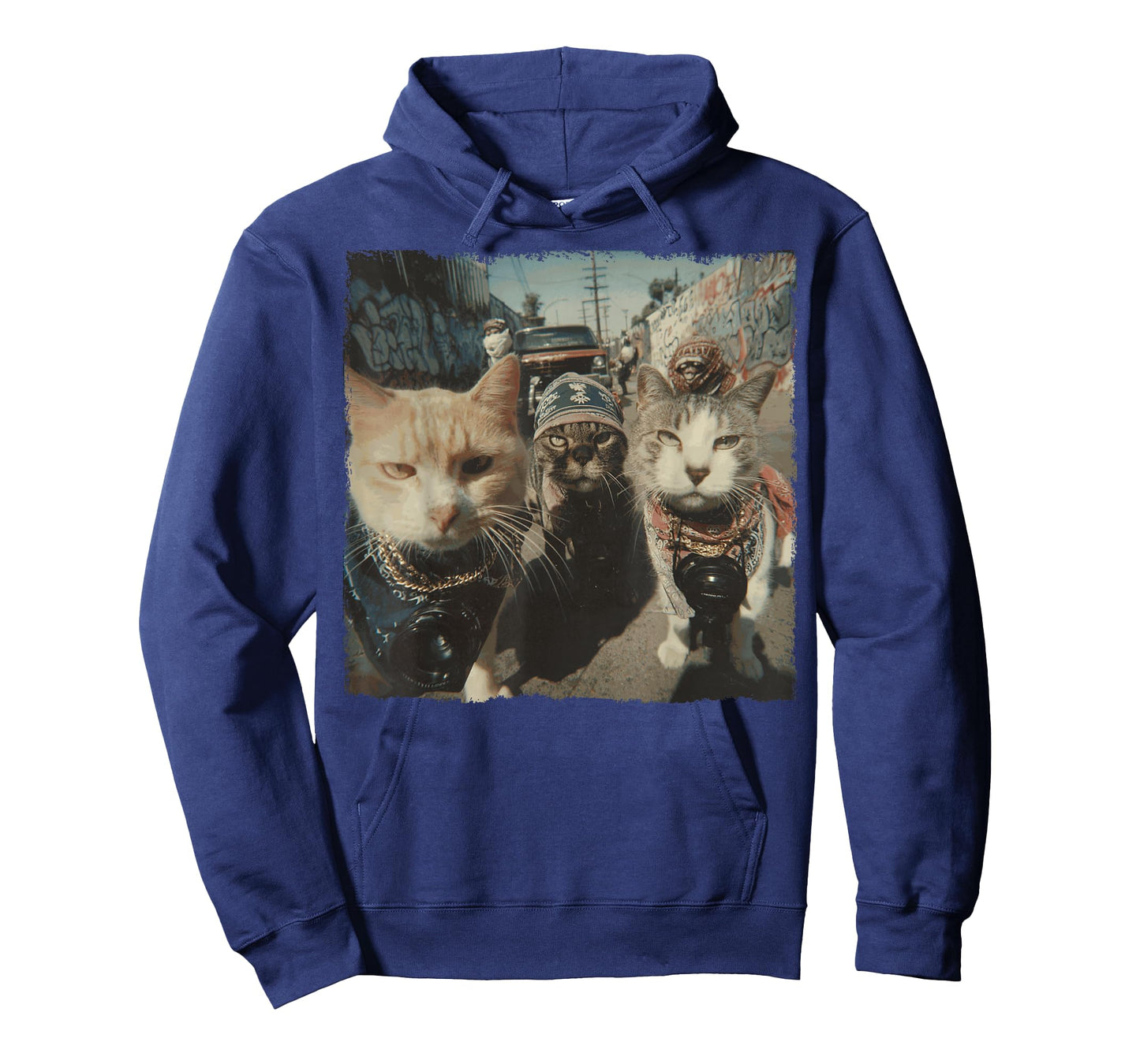 Funny Graphic Cat Gangster Funny T-Shirt