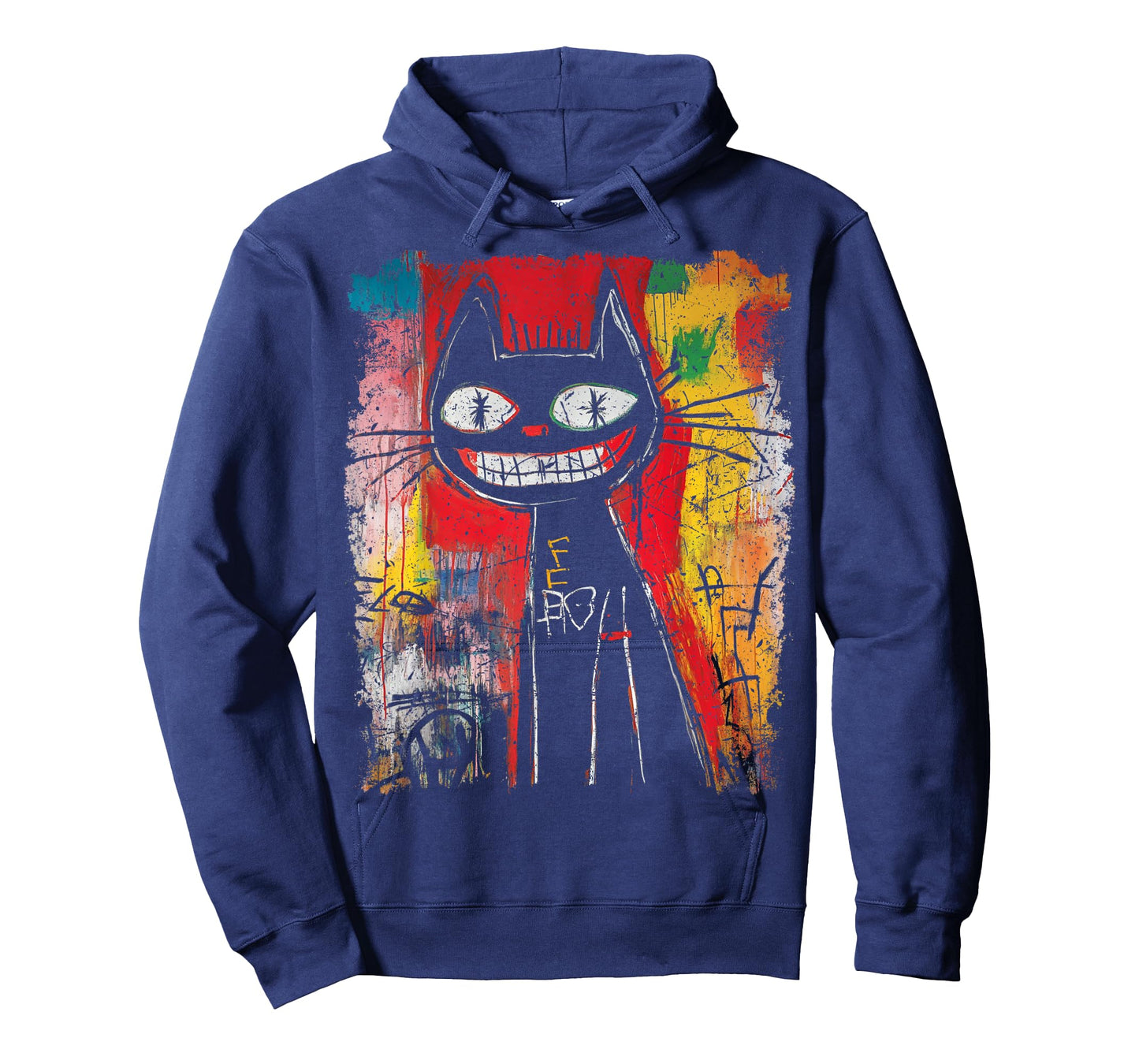 Pop Art Style Cat 90s Men's Graffiti T-Shirt