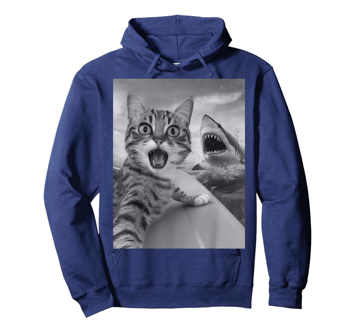 Funny Cat Selfie with Shark T-Shirt