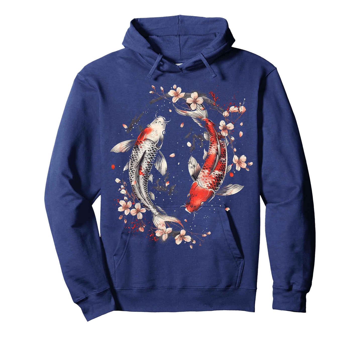 Cherry Blossom Koi Carp Fish Japanese Sakura Graphic Art T-Shirt