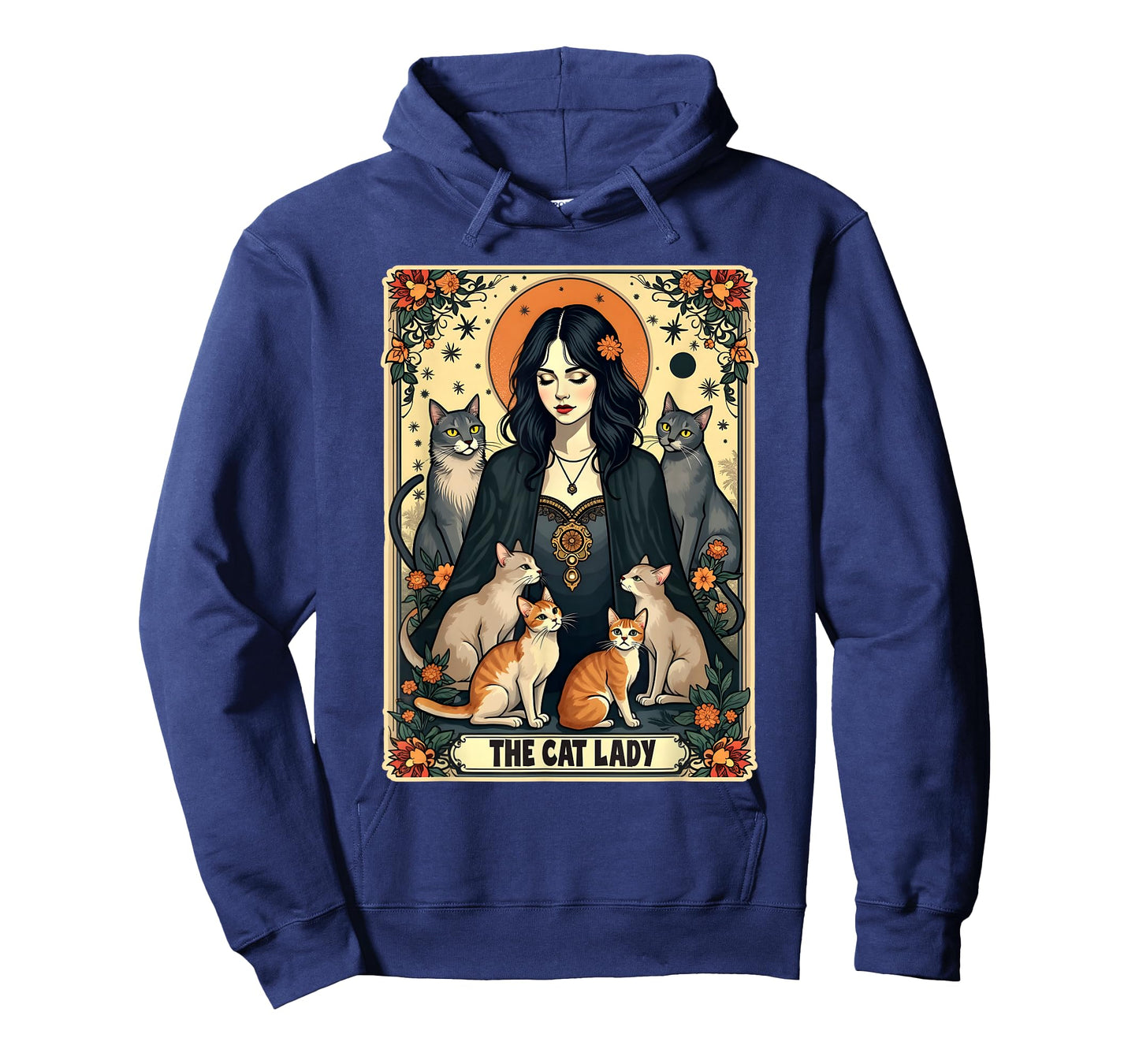 The Cat Lady Tarot Card Shirt Women Witchy Gothic Cat Mom T-Shirt