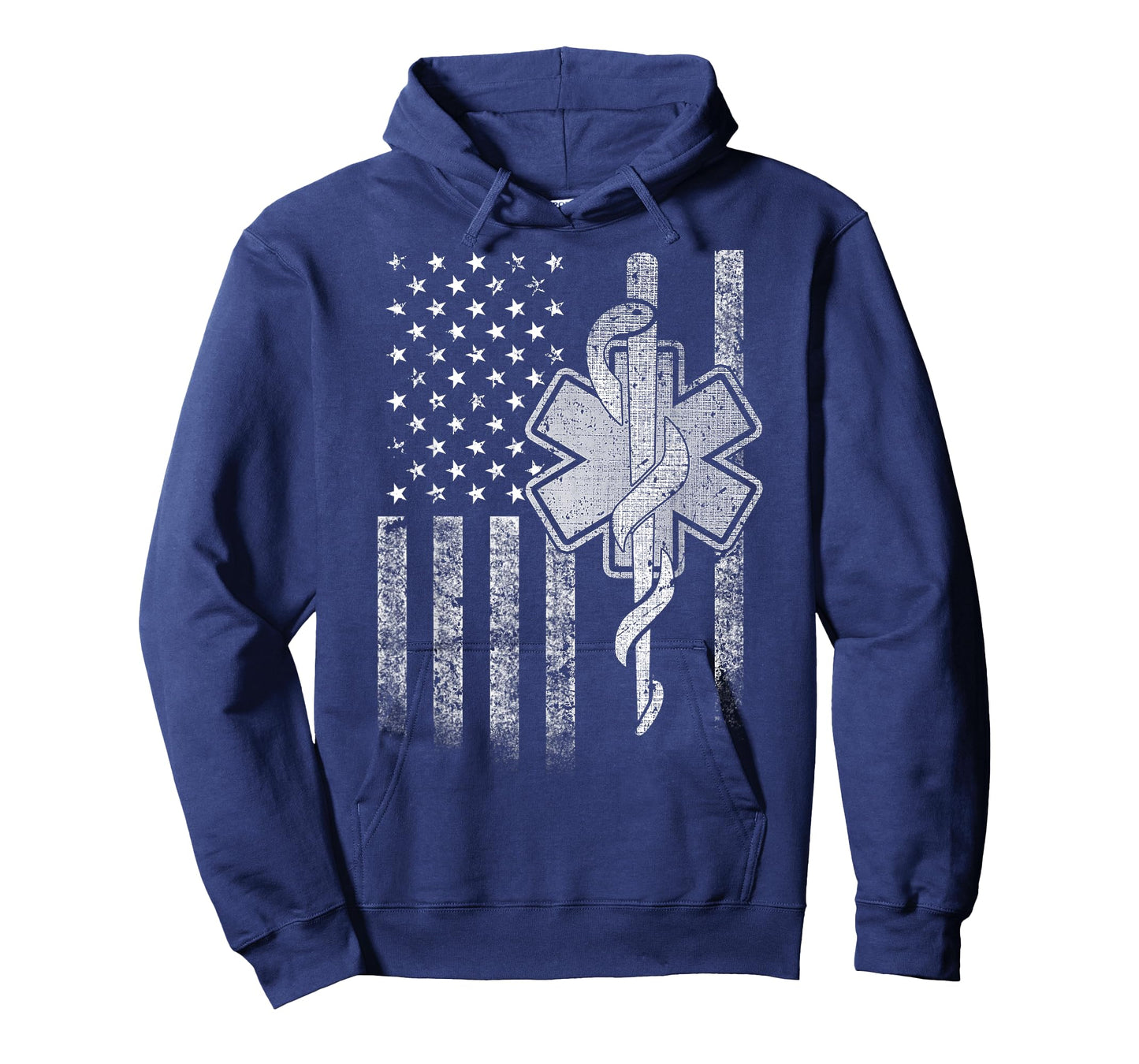 Two-Sided EMT First Responder American Flag Gift Idea T-Shirt for Women Men