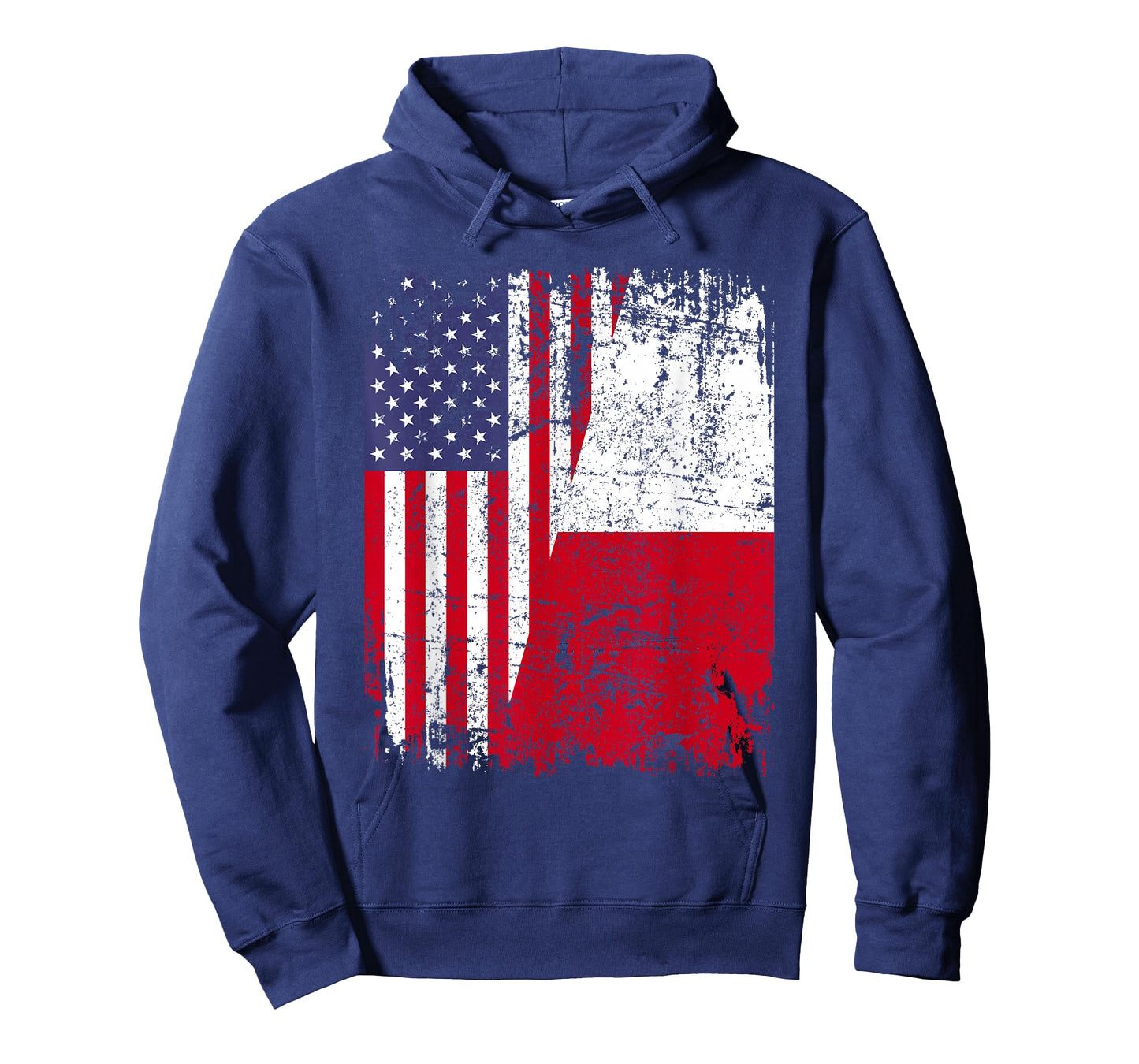 POLISH ROOTS | Half American Flag | USA POLAND FLAG T-Shirt