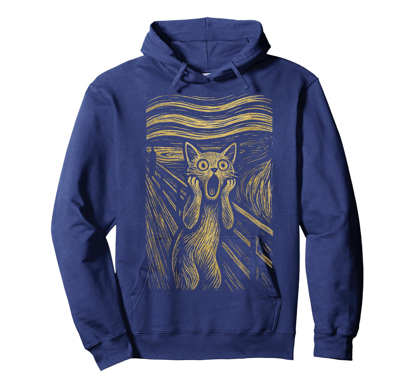 The Scream Funny Cat Grunge Painting by Munch Graphic Art T-Shirt
