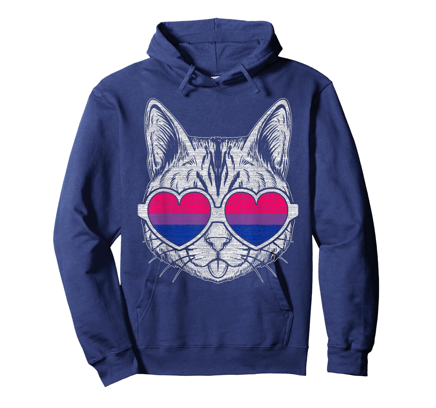 Bisexual cat with glasses, LGBT Pride T-Shirt