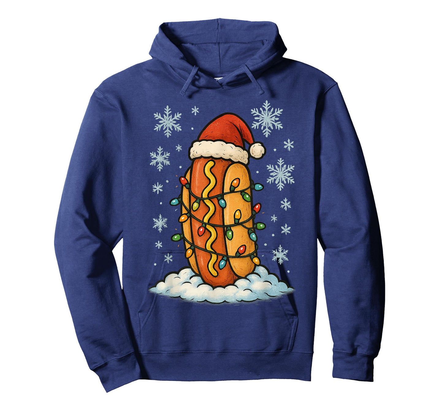 Fun Christmas Lights Wrapped On Hotdog Fun Holiday Lover T-Shirt