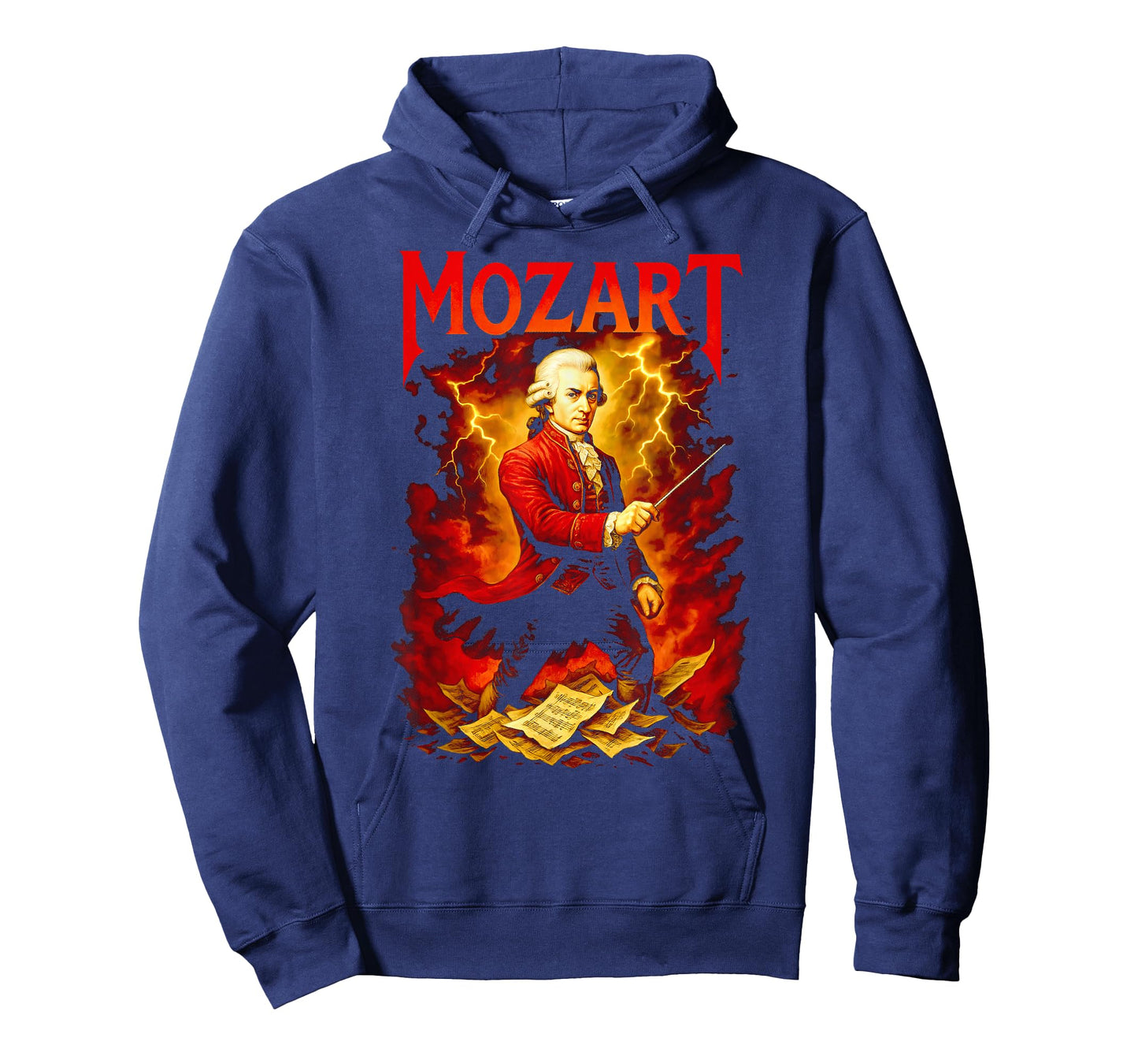 Classical Music Composer W.A. Mozart Power Metal Album T-Shirt