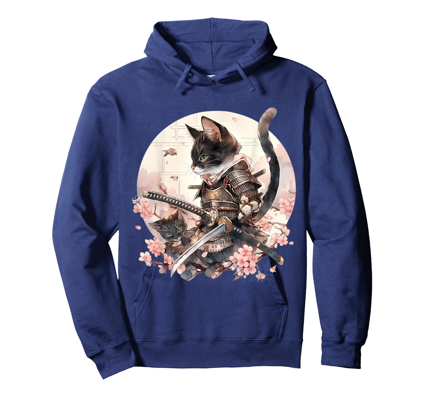 Japanese Art Cat Ninja Ukiyo-e Anime Style Samurai Cat T-Shirt