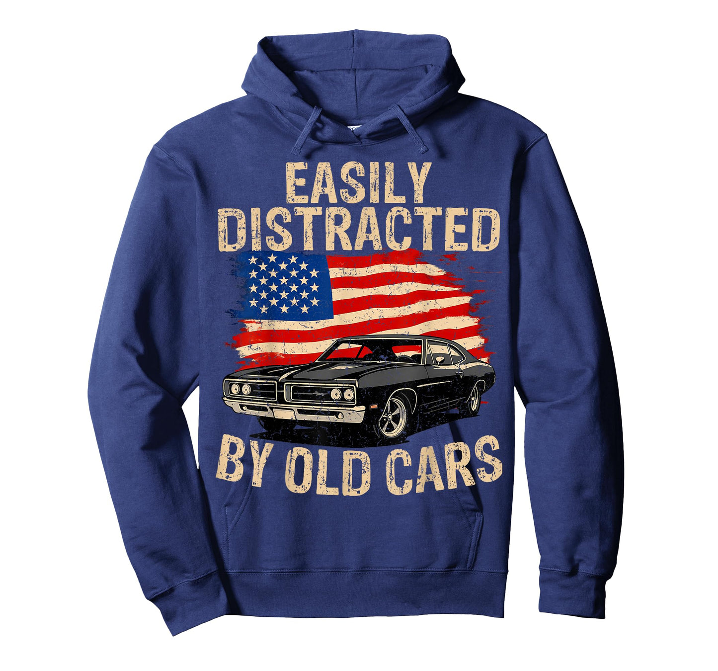 Easily Distracted by Old Cars Vintage Car Men Women T-Shirt
