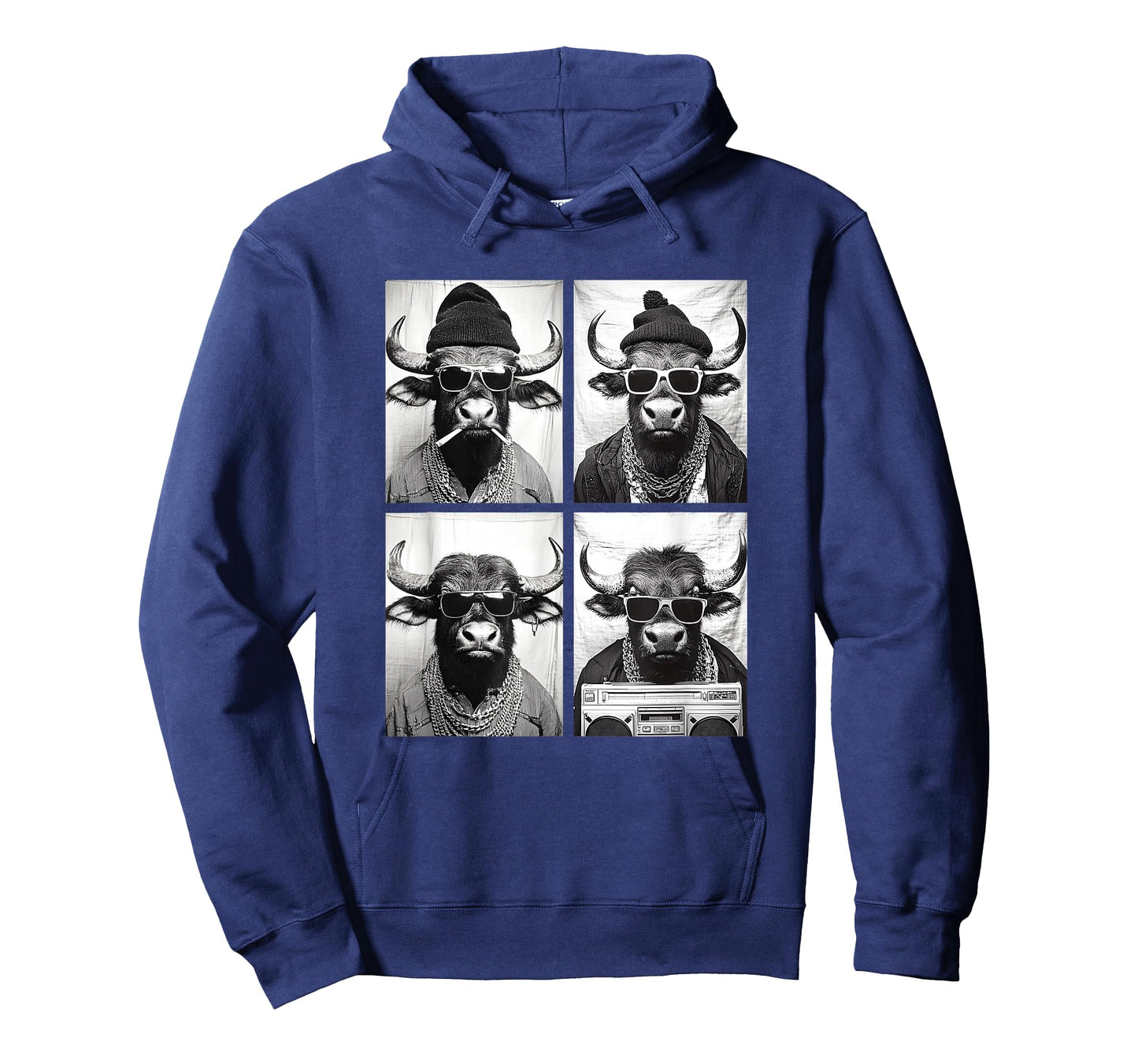 Funny Gangster Bulls Hip Hop Rap Street Urban Animals Meme T-Shirt
