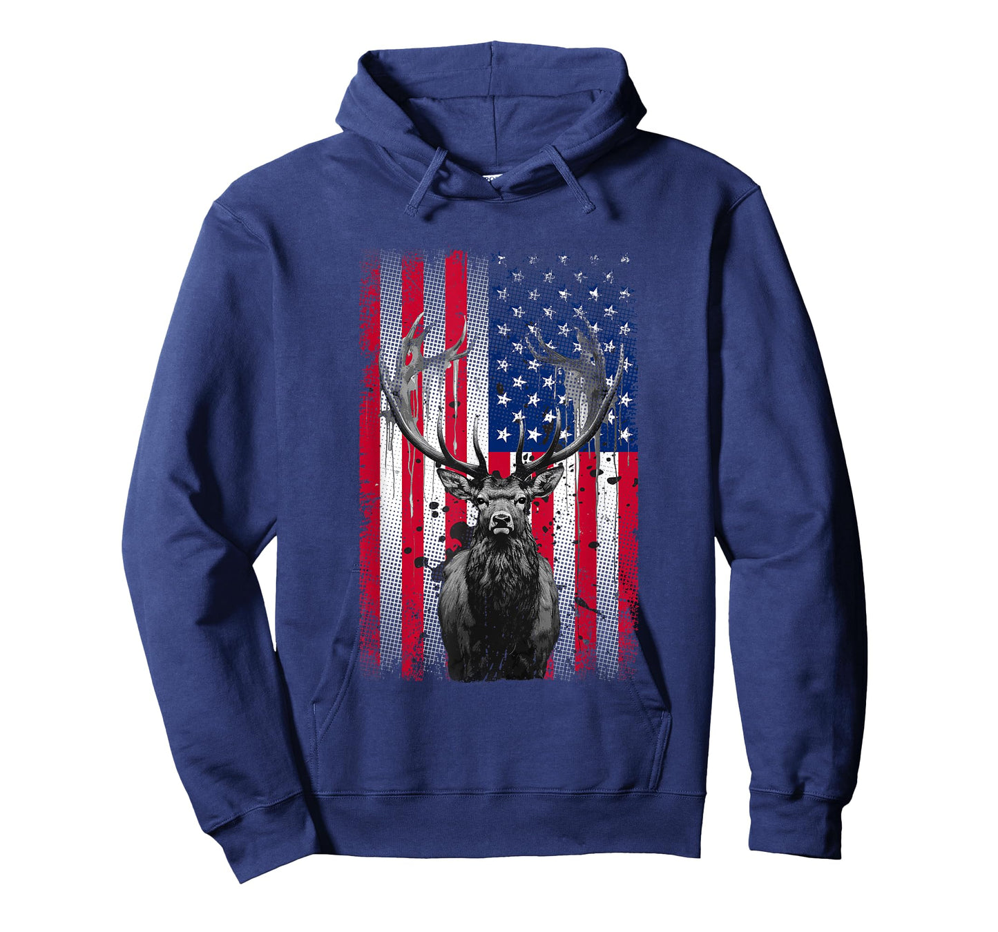 American Flag Outdoor Antlers Elk Deer T-Shirt for Women Kids Men