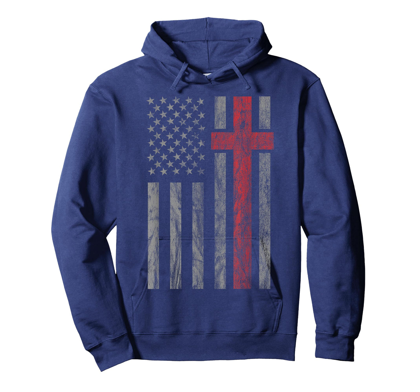 Vintage Distressed USA Flag Christian Design T-Shirt