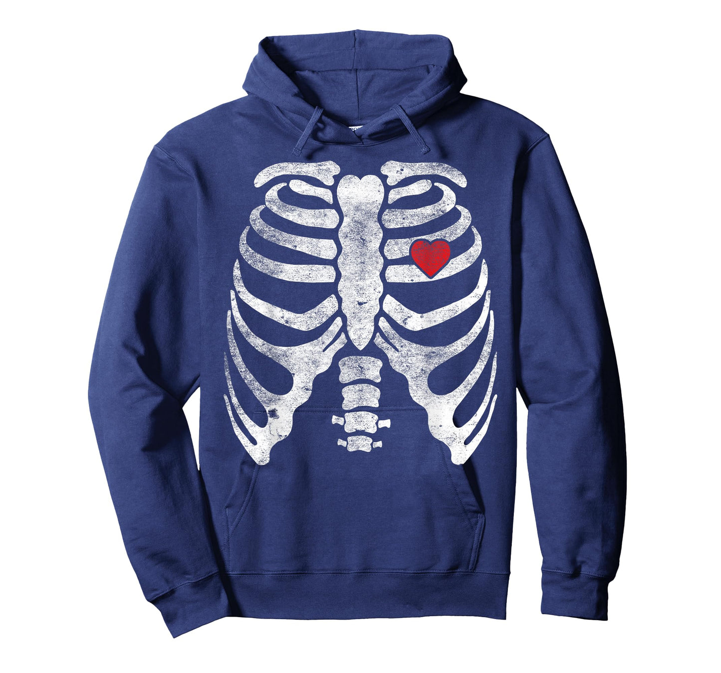 Heart Rib Cage X-Ray Adult Kids Funny Halloween Skeleton T-Shirt