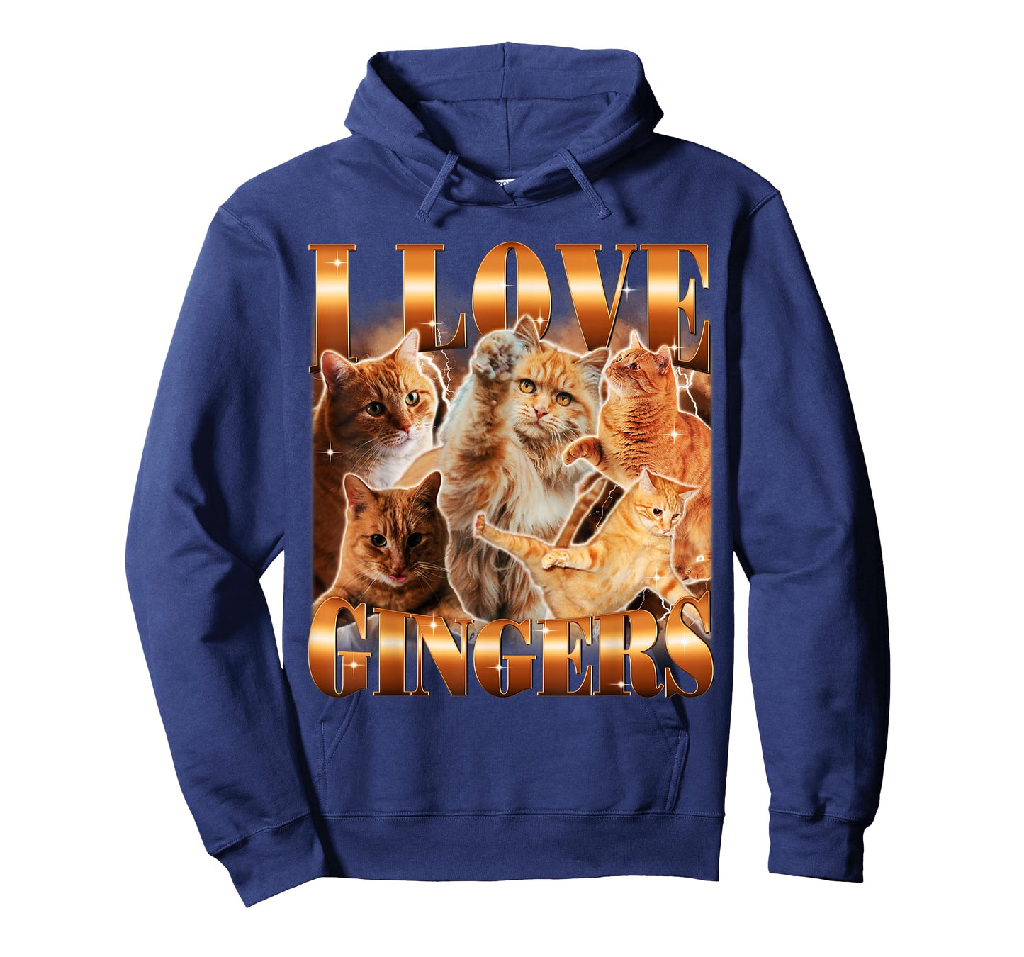 I Love Gingers Funny Cute Cat Meme Kitten Bootleg Joke T-Shirt for Men Women Kids