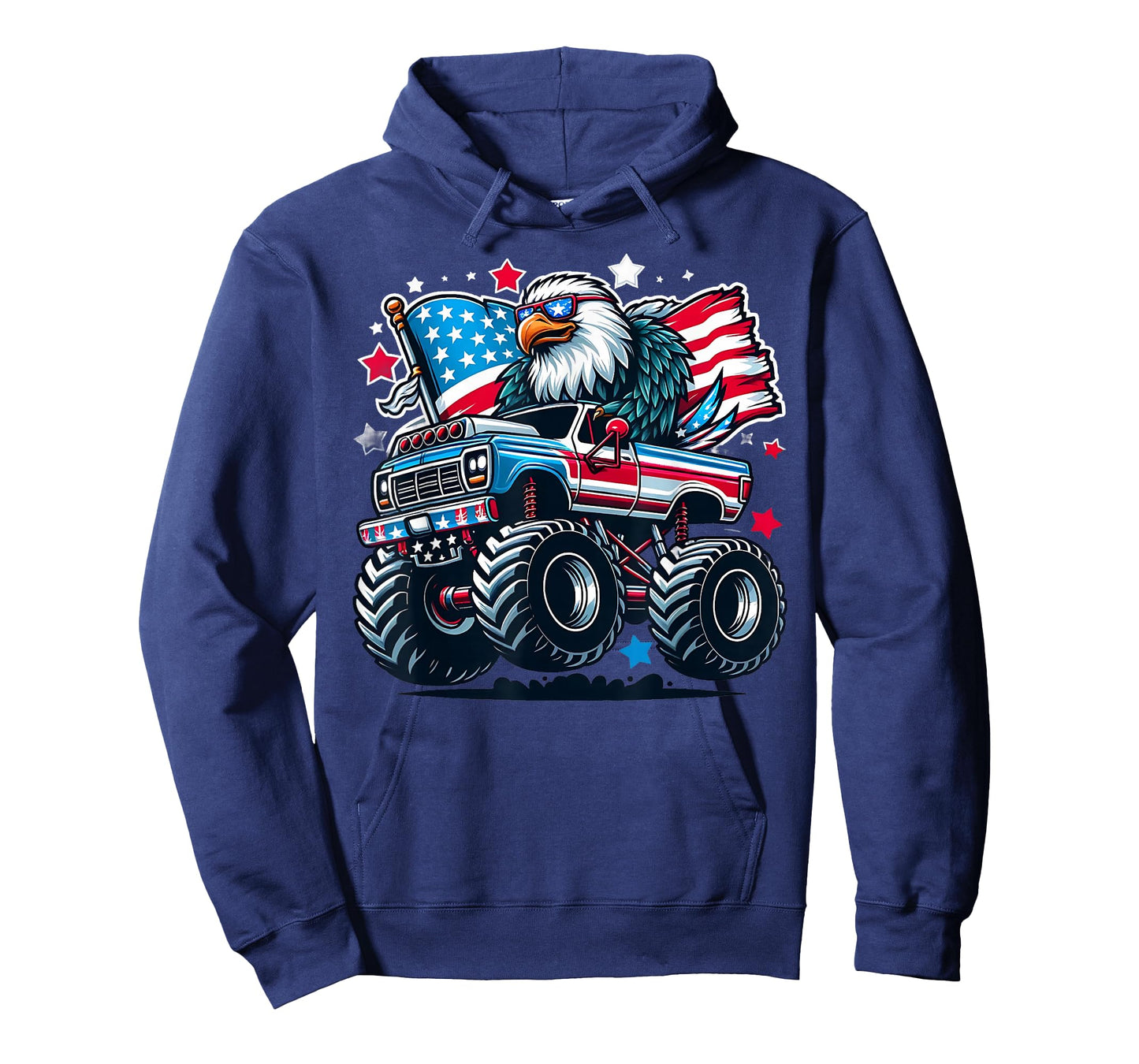 4th of July Patriotic American Flag Eagle USA Red White Blue T-Shirt