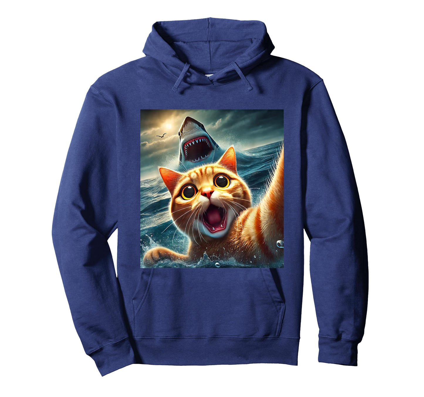 Cat Selfie With Shark Funny T-Shirt