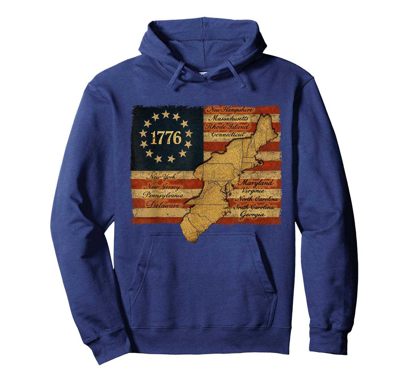 Betsy Ross Flag 1776 America Patriotic 13 Colonies T-Shirt
