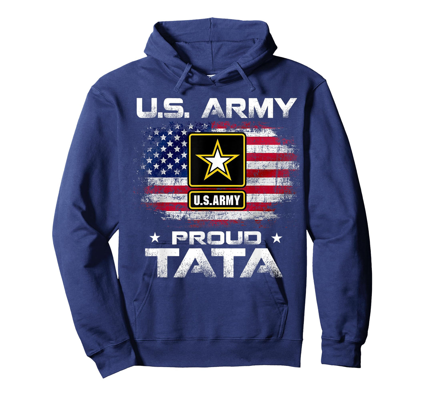 U.S Army Proud Tata With American Flag Gift Veteran Gift T-Shirt